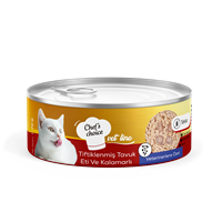 Chefs Choice Vet Line Tiftiklenmiş Tavuk Etli & Kalamarlı Yaş Kedi Maması 70 gr 1